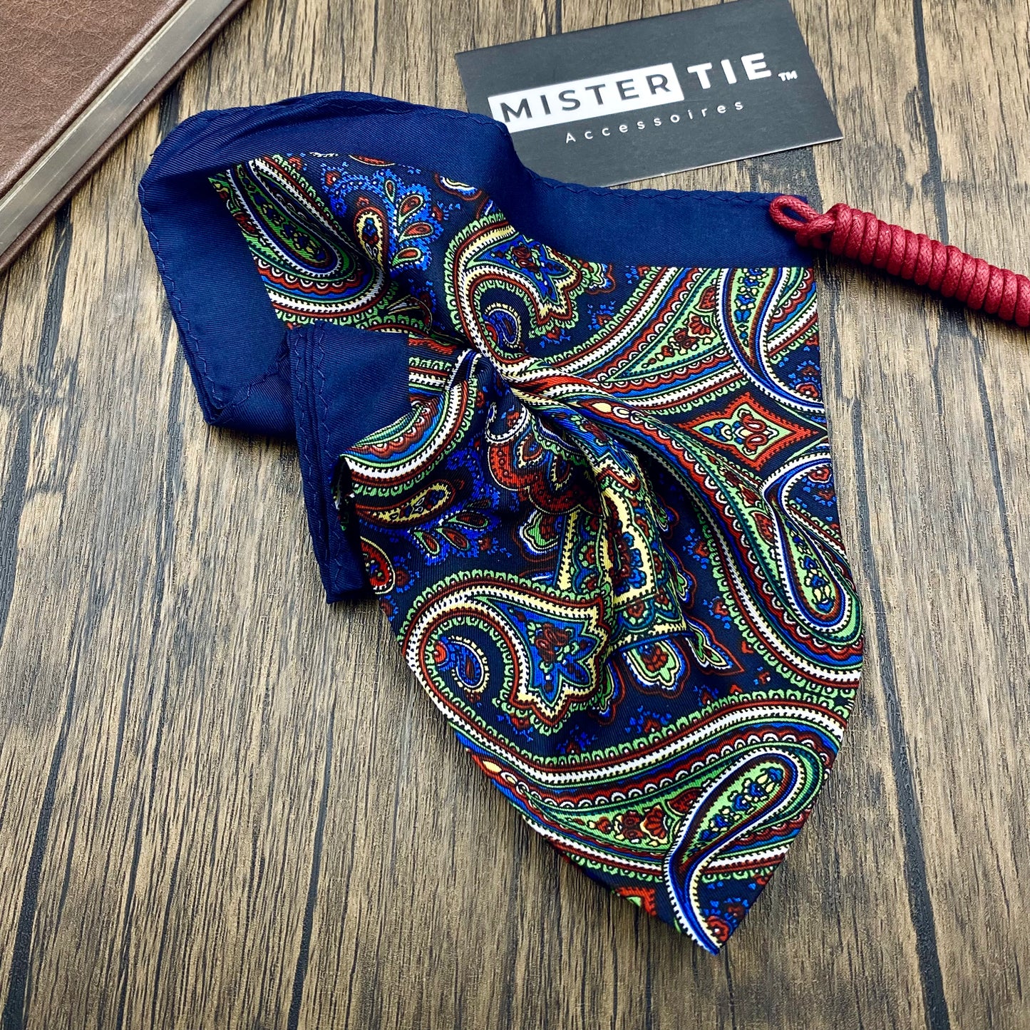 Pochette Fibre de soie - Bleue - 1006