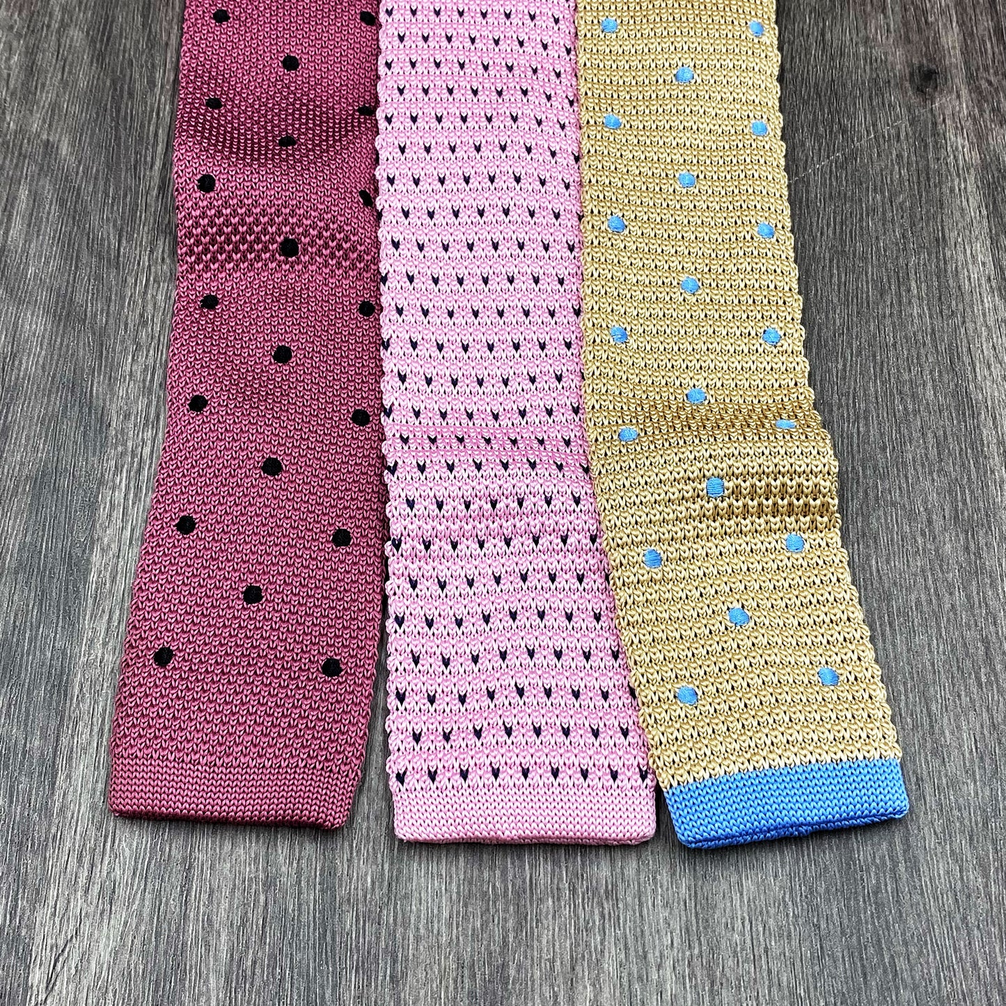 3 Cravates bout carré - Premium
