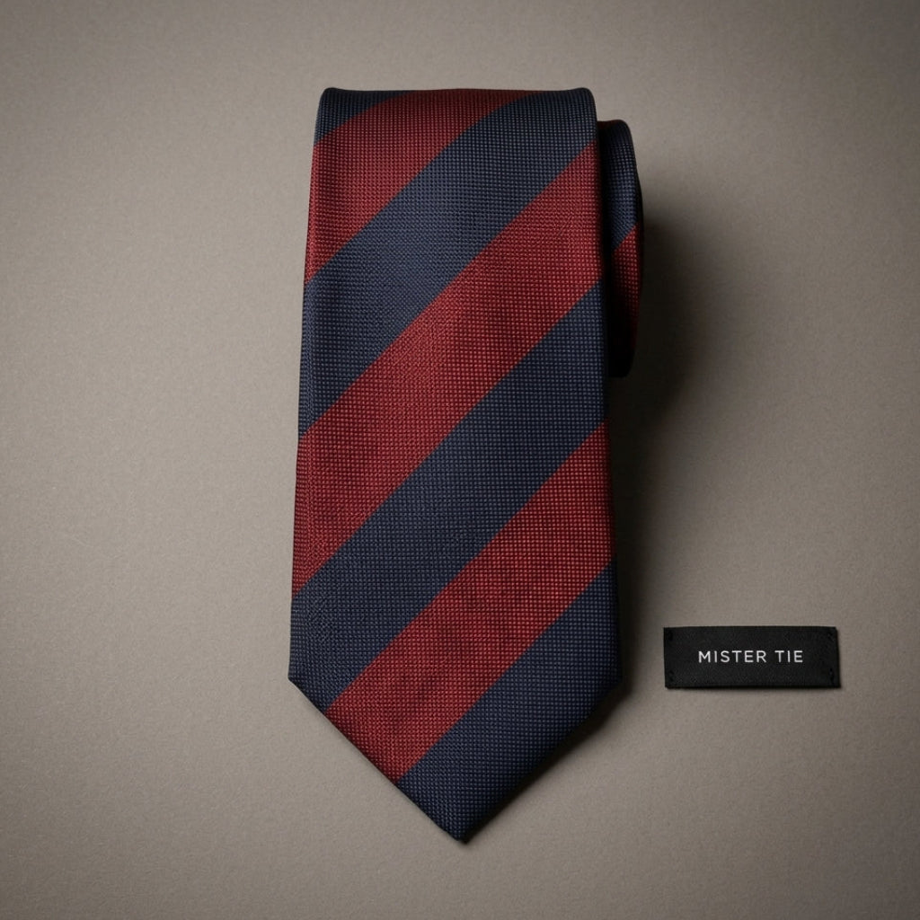 Rayures larges bleu marine / rouge